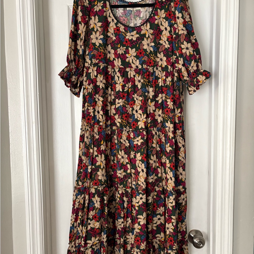 NATURAL LIFE Multicolor Floral Midi Dress